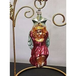 CHRISTOPHER RADKO CATCH A FALLING STAR GLASS BLOWN CHRISTMAS ORNAMENT Vintage